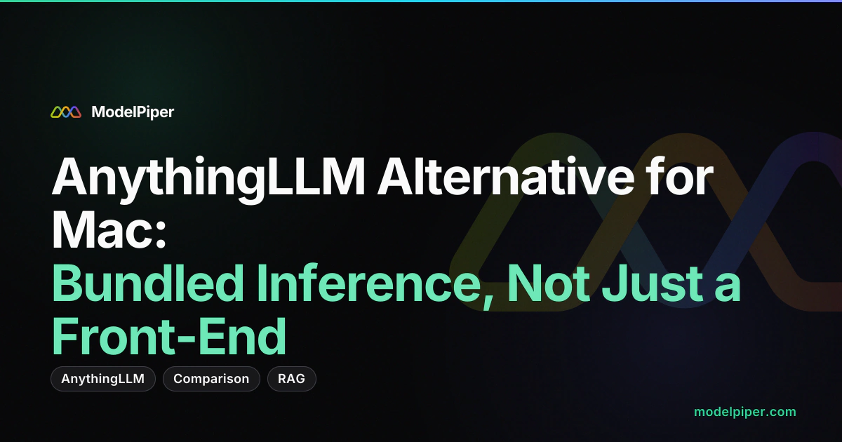 AnythingLLM alternative for Mac: ToolPiper bundles inference and tools