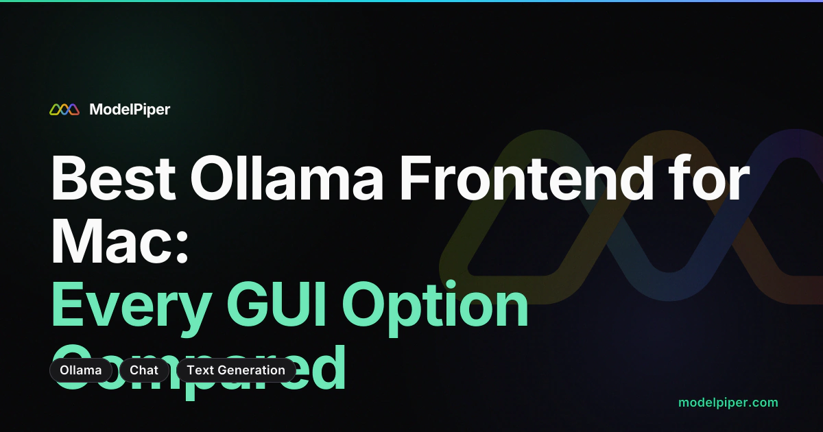 Best Ollama Frontend for Mac: Every GUI Option Compared
