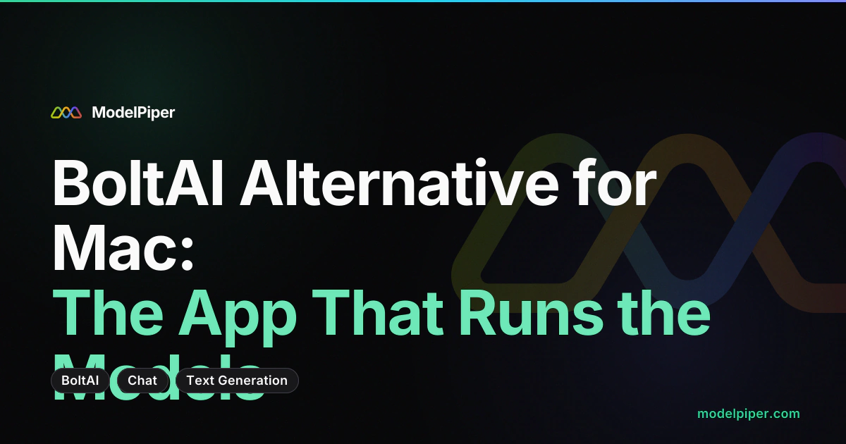 BoltAI Alternative for Mac: The App That Runs the Models