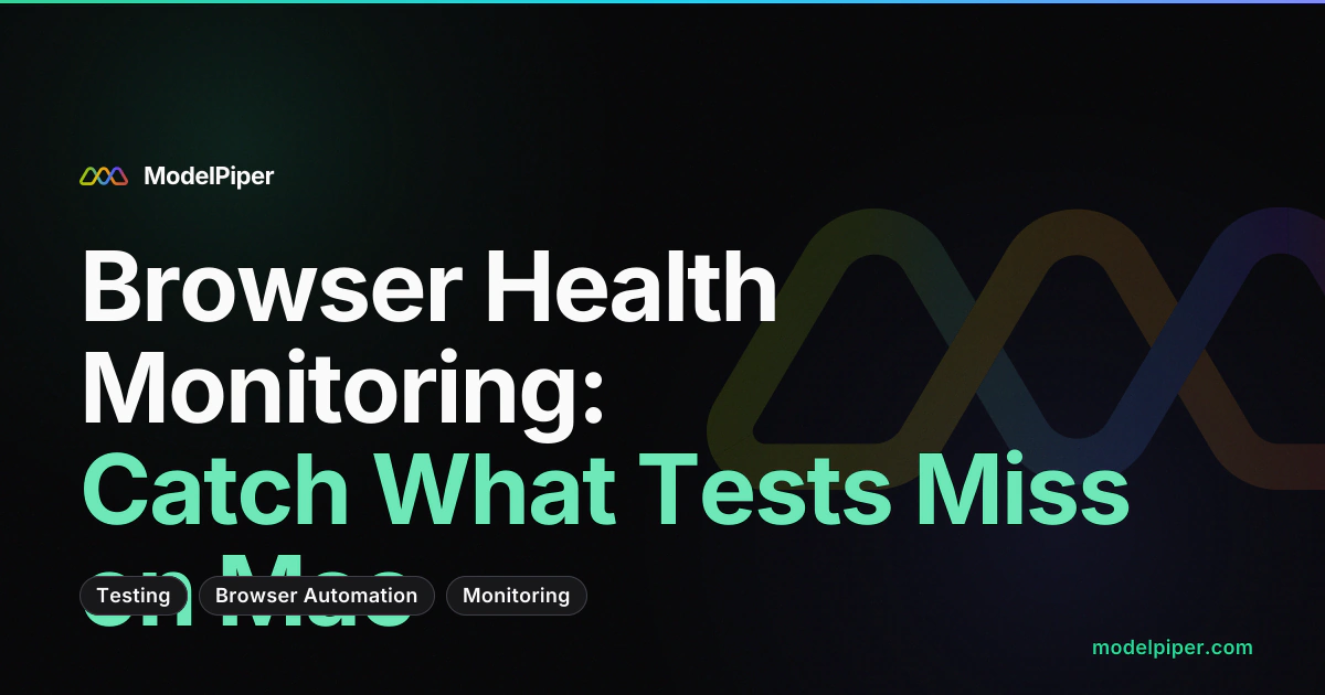 PiperTest health monitor report showing console errors and HTTP failures detected during a passing test run