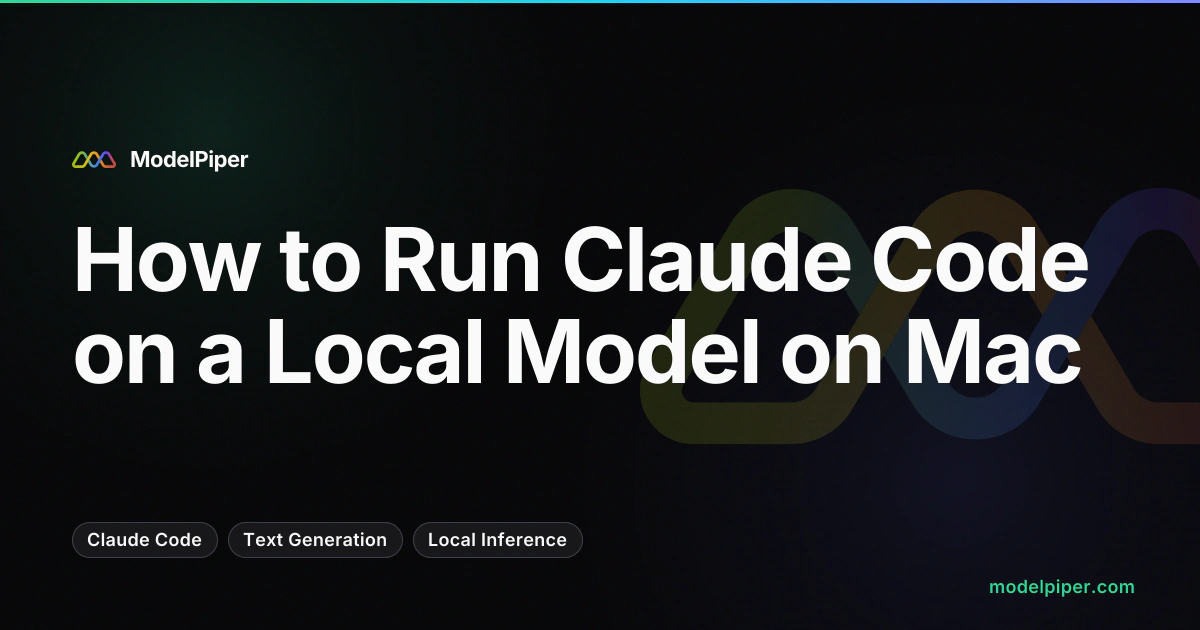 Screencast: installing the claude-tp helper and launching Claude Code against a model running on the same Mac