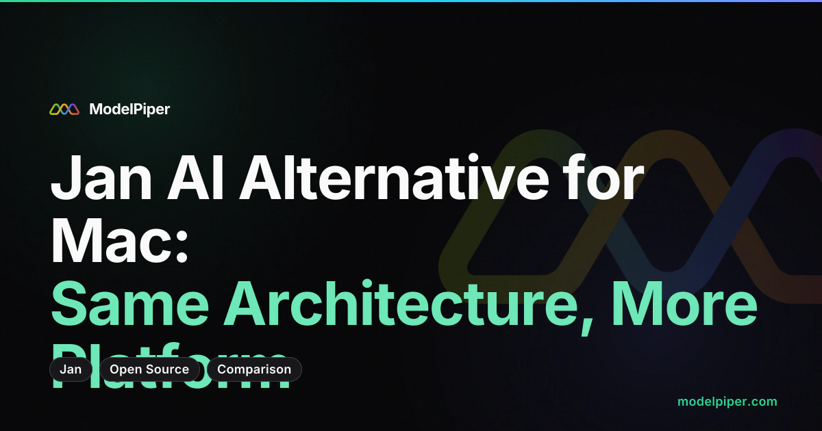 Jan AI Alternative for Mac: Same Architecture, More Platform