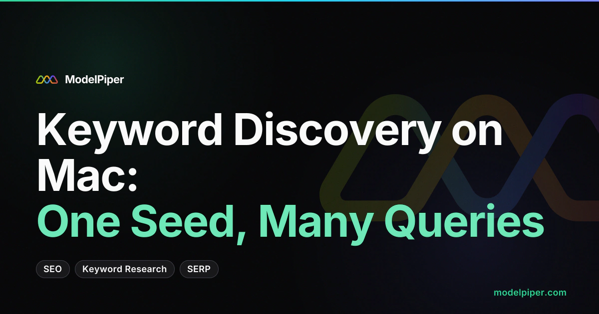 Keyword Discovery on Mac: One Seed, Many Queries
