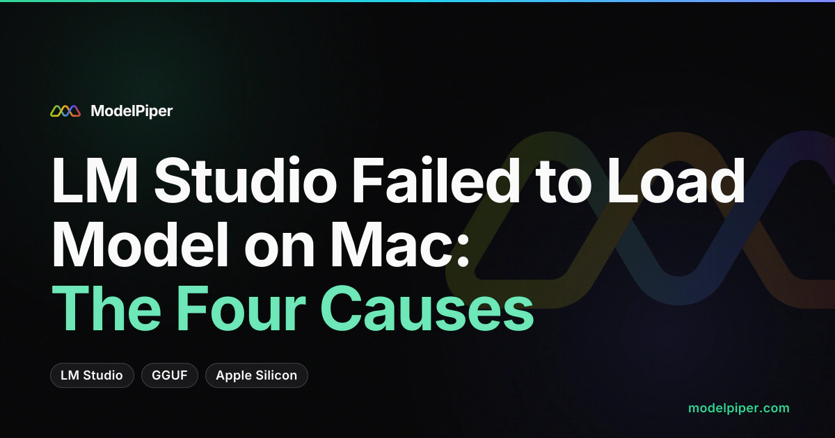 LM Studio Failed to Load Model on Mac: The Four Causes