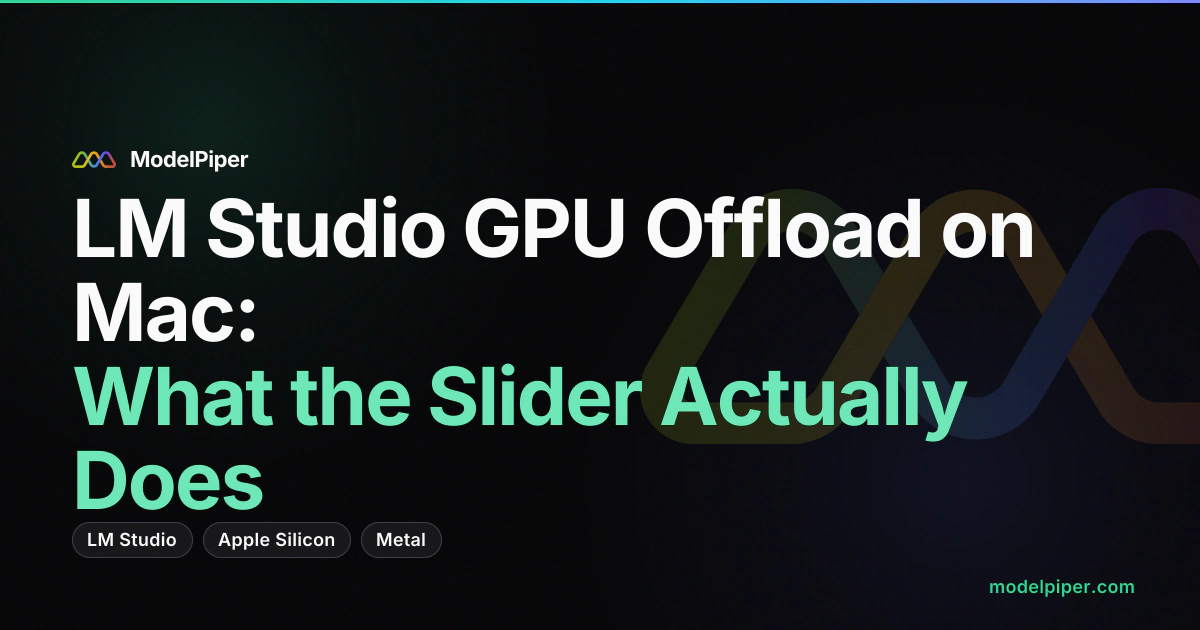 LM Studio GPU Offload on Mac: What the Slider Actually Does