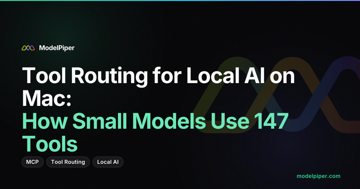 Tool routing for local AI on Mac