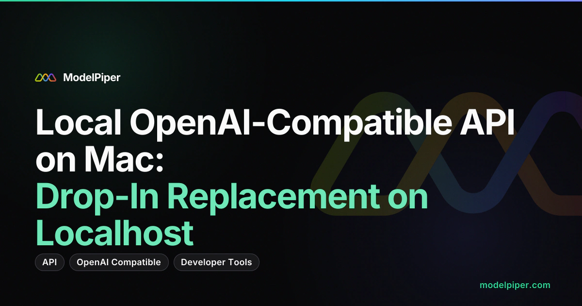 Screencast of switching an OpenAI SDK client from api.openai.com to localhost:9998 and getting responses from a local model