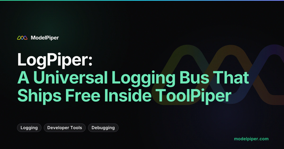 LogPiper: A Universal Logging Bus That Ships Free Inside ToolPiper