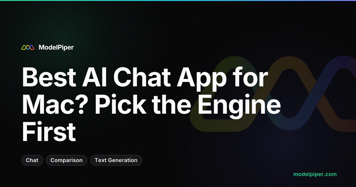 AI chat clients vs local AI engines on Mac: the chat window is a feature, the engine is the stack