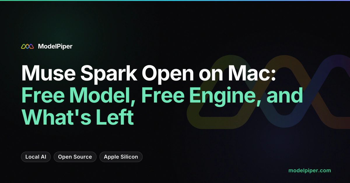 Muse Spark Open on Mac: Free Model, Free Engine, and What's Left