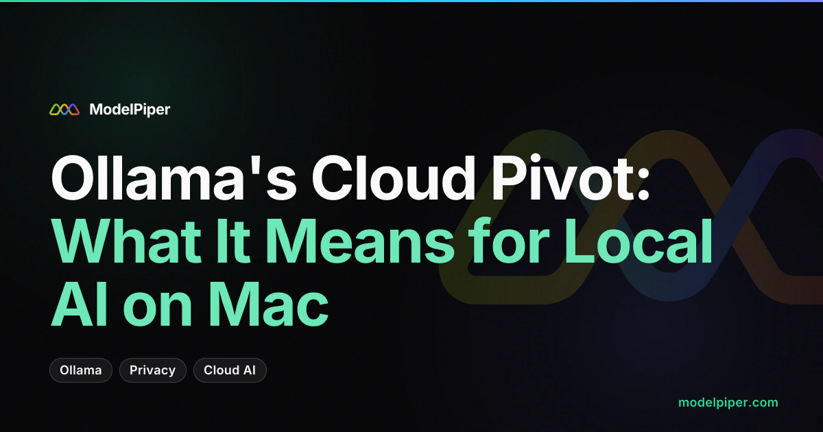 Ollama's Cloud Pivot: What It Means for Local AI on Mac