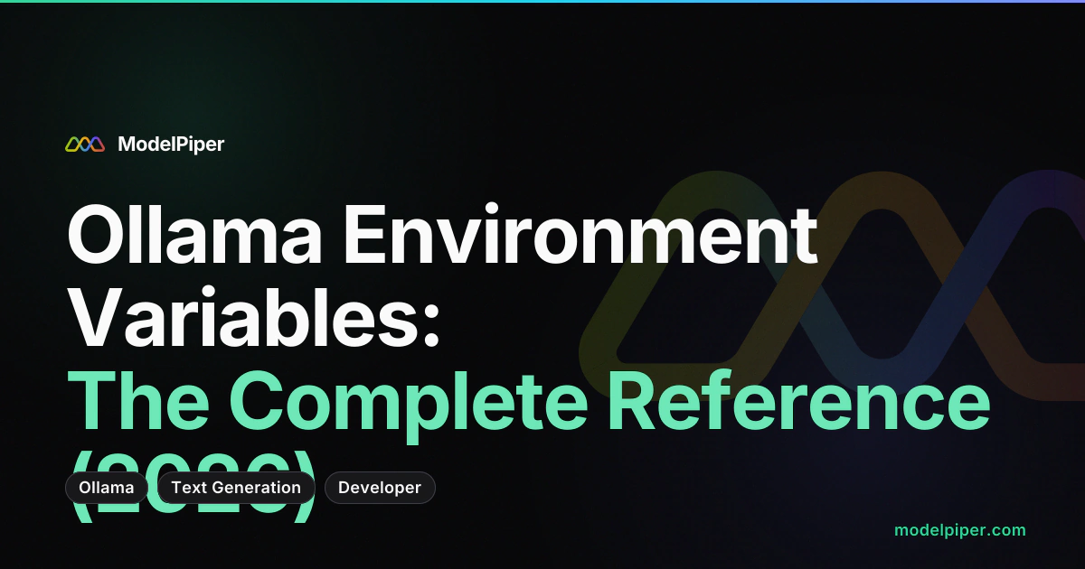 Ollama Environment Variables: The Complete Reference