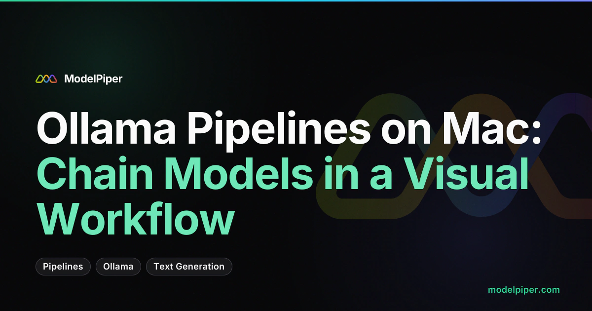 Ollama Pipelines on Mac: Chain Models in a Visual Workflow