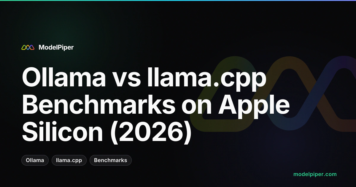 Ollama vs llama.cpp Benchmarks on Apple Silicon (2026)