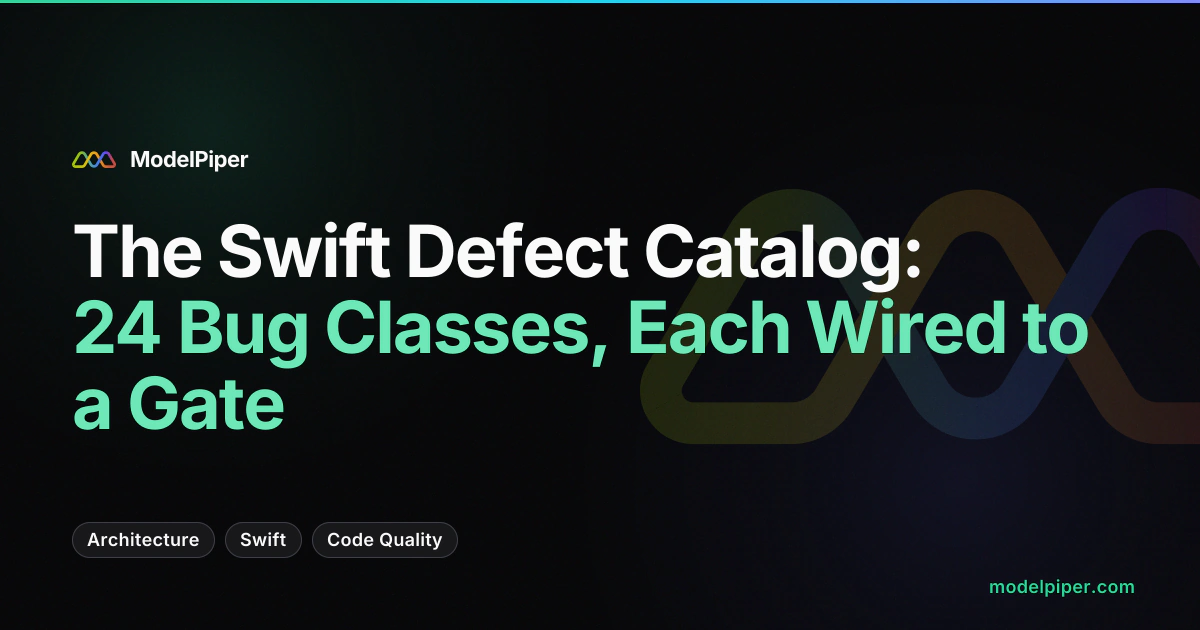 The Swift Defect Catalog: 24 Bug Classes, Each Wired to a Gate