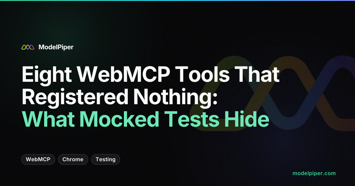 Eight WebMCP Tools That Registered Nothing: What Mocked Tests Hide