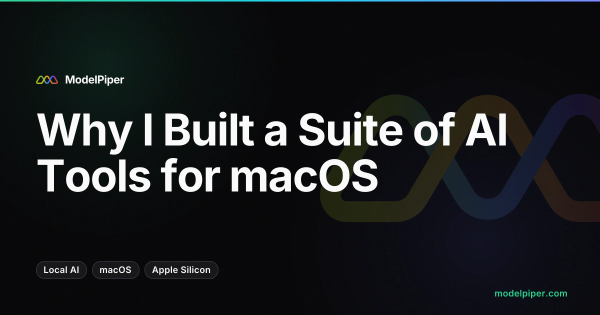 Why I Built a Suite of AI Tools for macOS